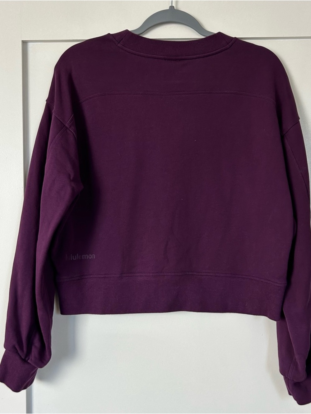 Lululemon Perfectly Oversized Cropped Crew *French Terry Dramatic Magenta Size 4 - Picture 8 of 9